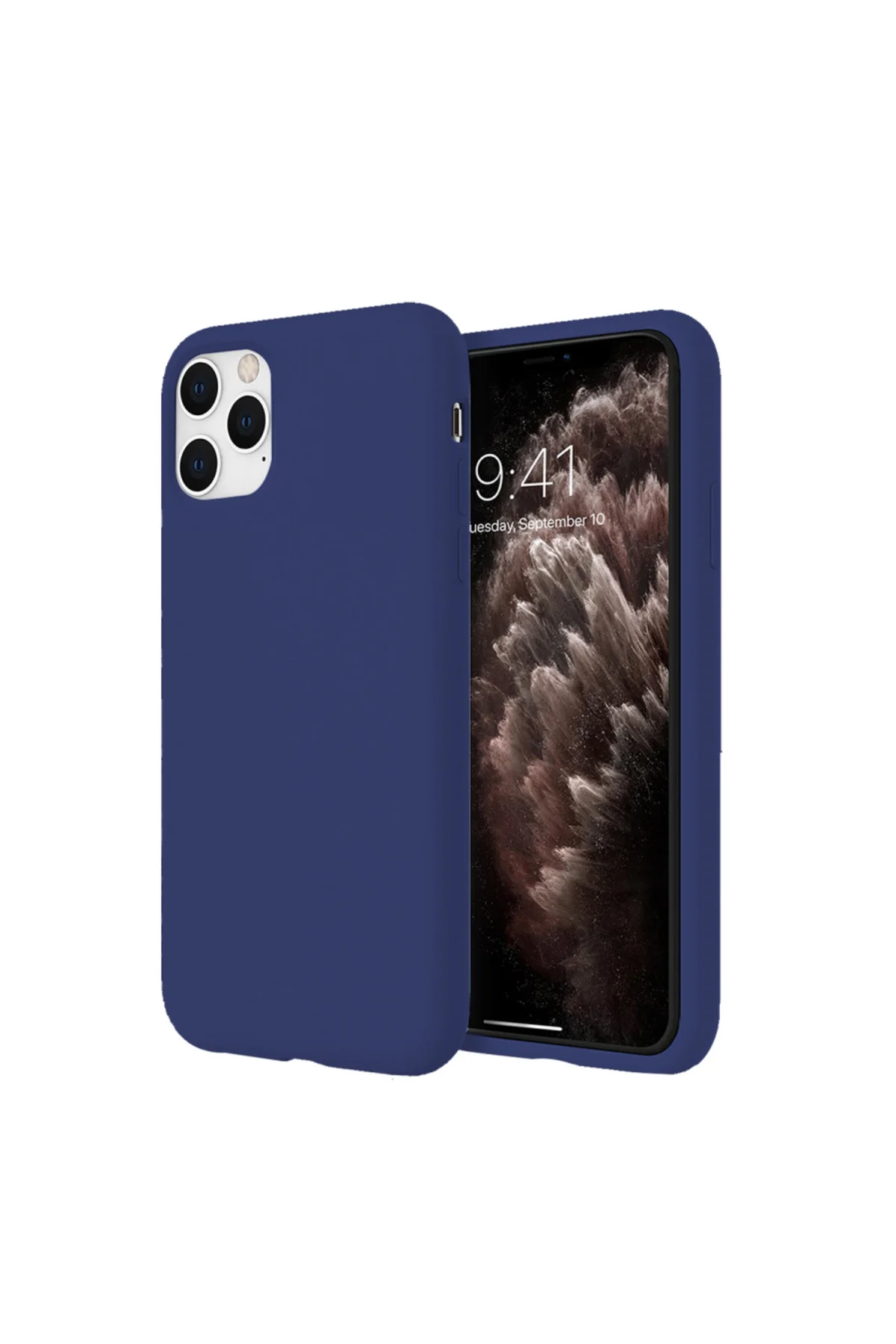 Apple iPhone 11 Pro Max İnce Mat Silikon Kılıf Lacivert