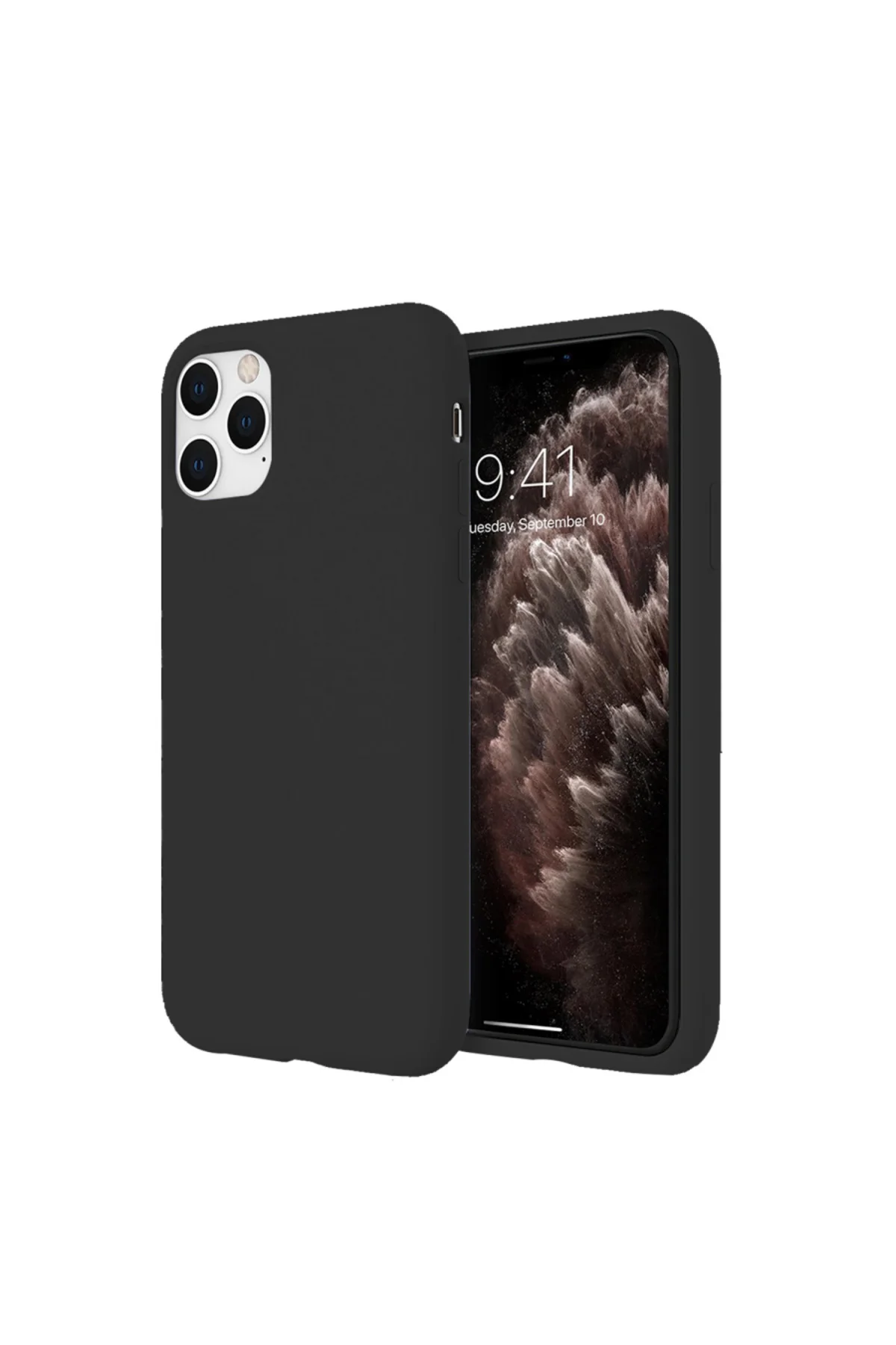 Apple iPhone 11 Pro Max İnce Mat Silikon Kılıf Siyah