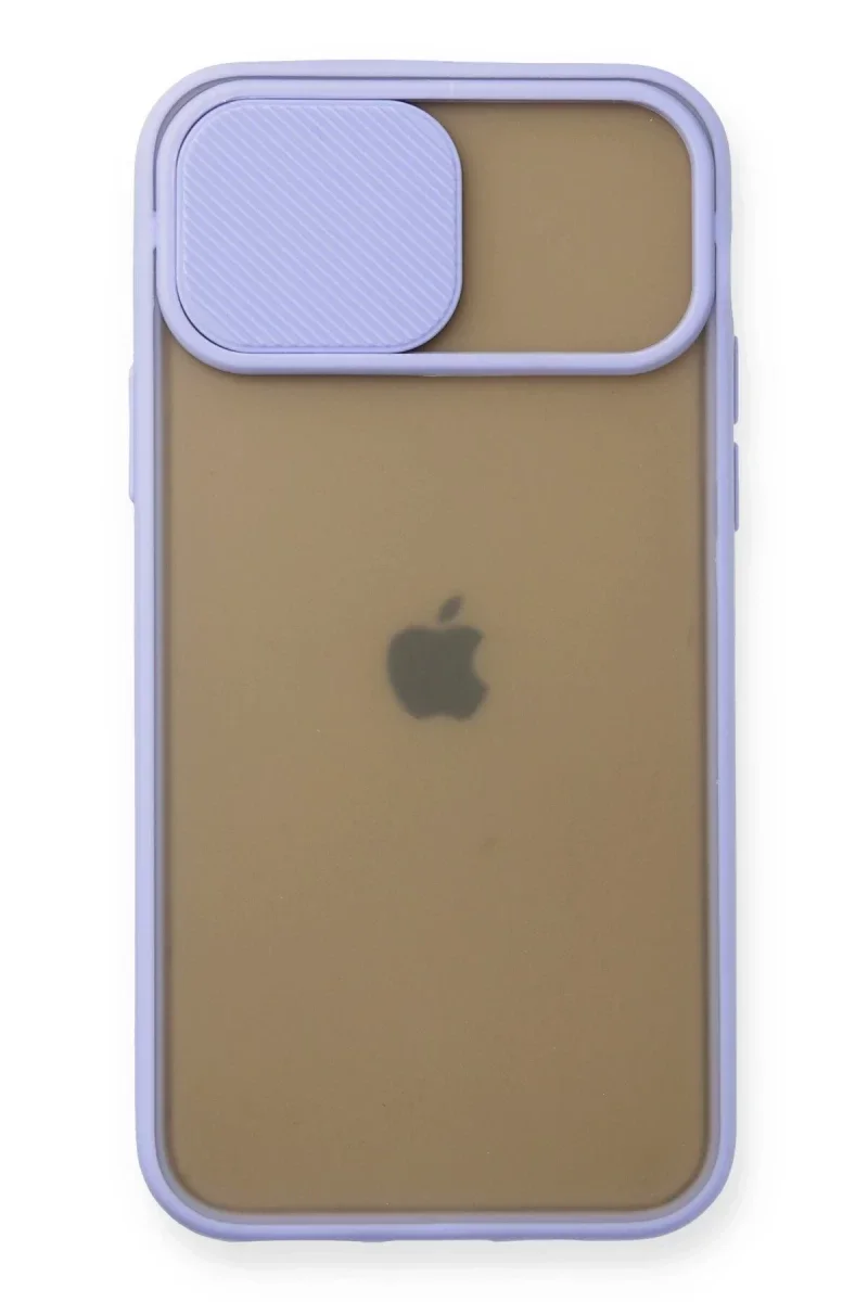 Apple iPhone 11 Pro Kılıf Palm Buzlu Kamera Sürgülü Silikon - Lila