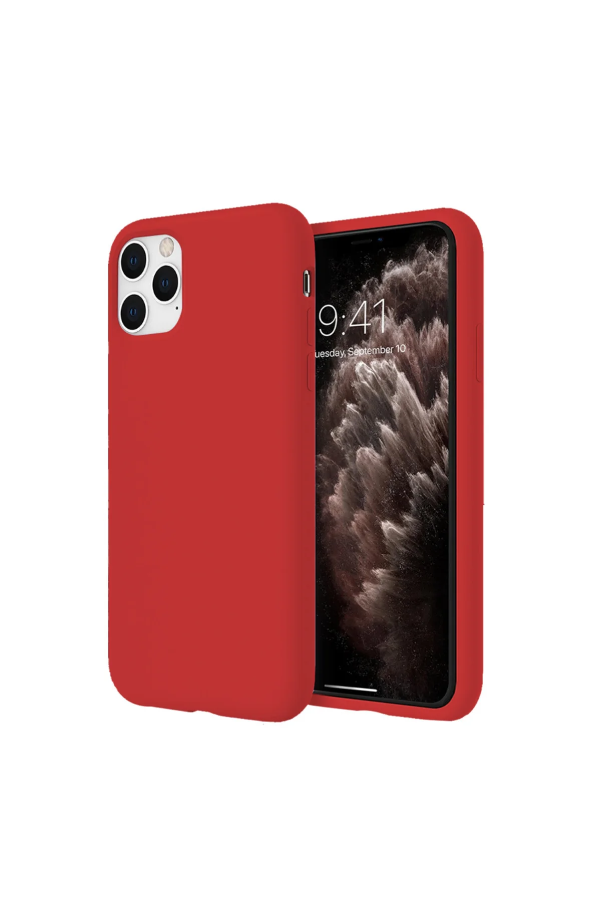 Apple iPhone 11 Pro İnce Mat Silikon Kılıf Kırmızı