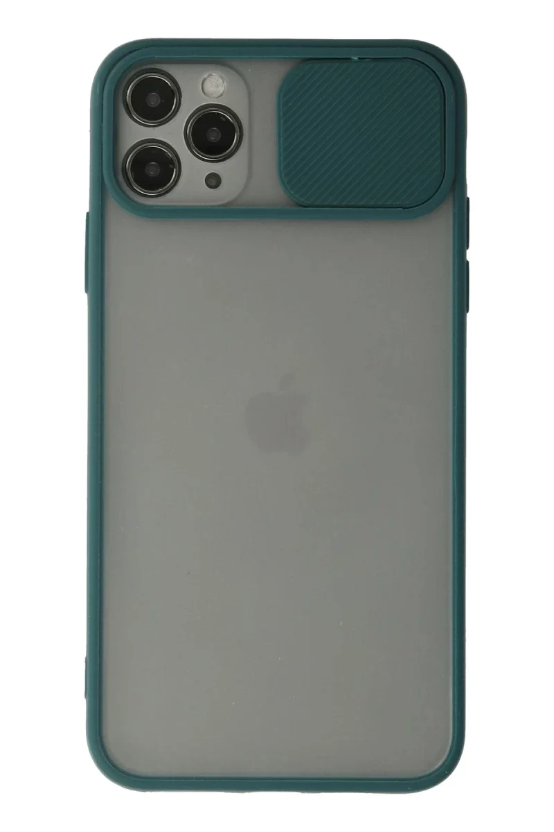 Apple iPhone 11 Pro Kılıf Palm Buzlu Kamera Sürgülü Silikon - Yeşil Apple iPhone 11 Pro Kılıf Palm Buzlu Kamera Sürgülü Silikon - Yeşil
