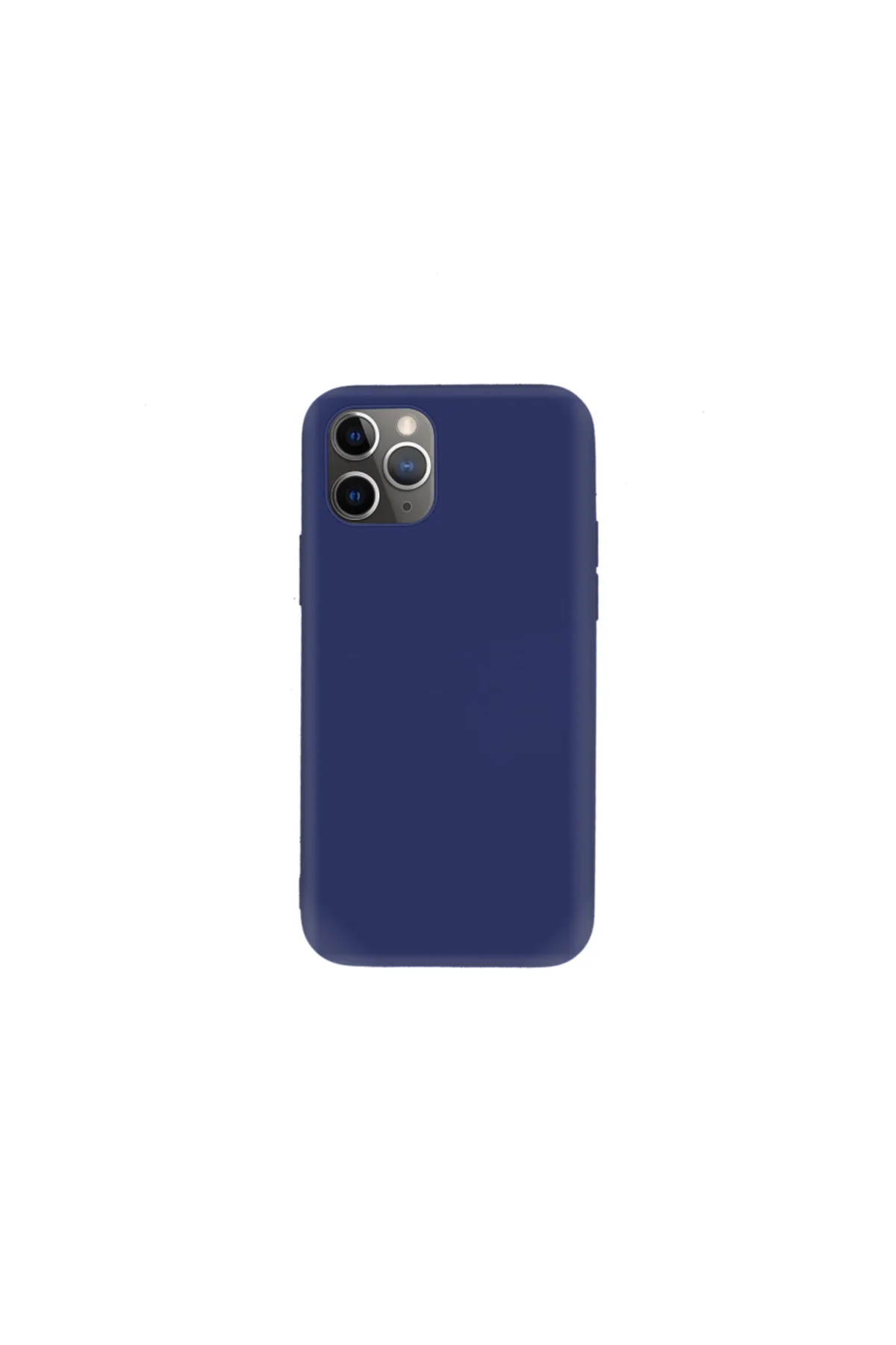 Apple iPhone 11 Pro Max İnce Mat Silikon Kılıf Lacivert