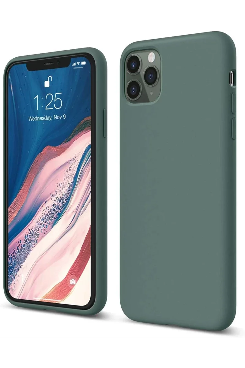 Apple iPhone 11 Pro Kılıf First Silikon - Koyu Yeşil Apple iPhone 11 Pro Kılıf First Silikon - Koyu Yeşil