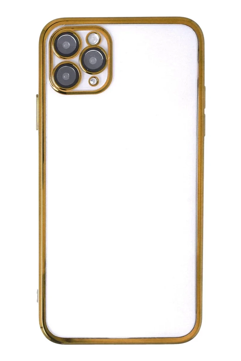 Apple iPhone 11 Pro Max Kılıf Razer Lensli Silikon - Gold Apple iPhone 11 Pro Max Kılıf Razer Lensli Silikon - Gold
