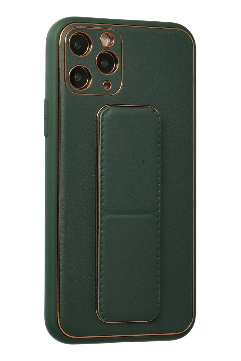 Apple iPhone 11 Pro Kılıf Coco Deri Standlı Kapak - Yeşil Apple iPhone 11 Pro Kılıf Coco Deri Standlı Kapak - Yeşil