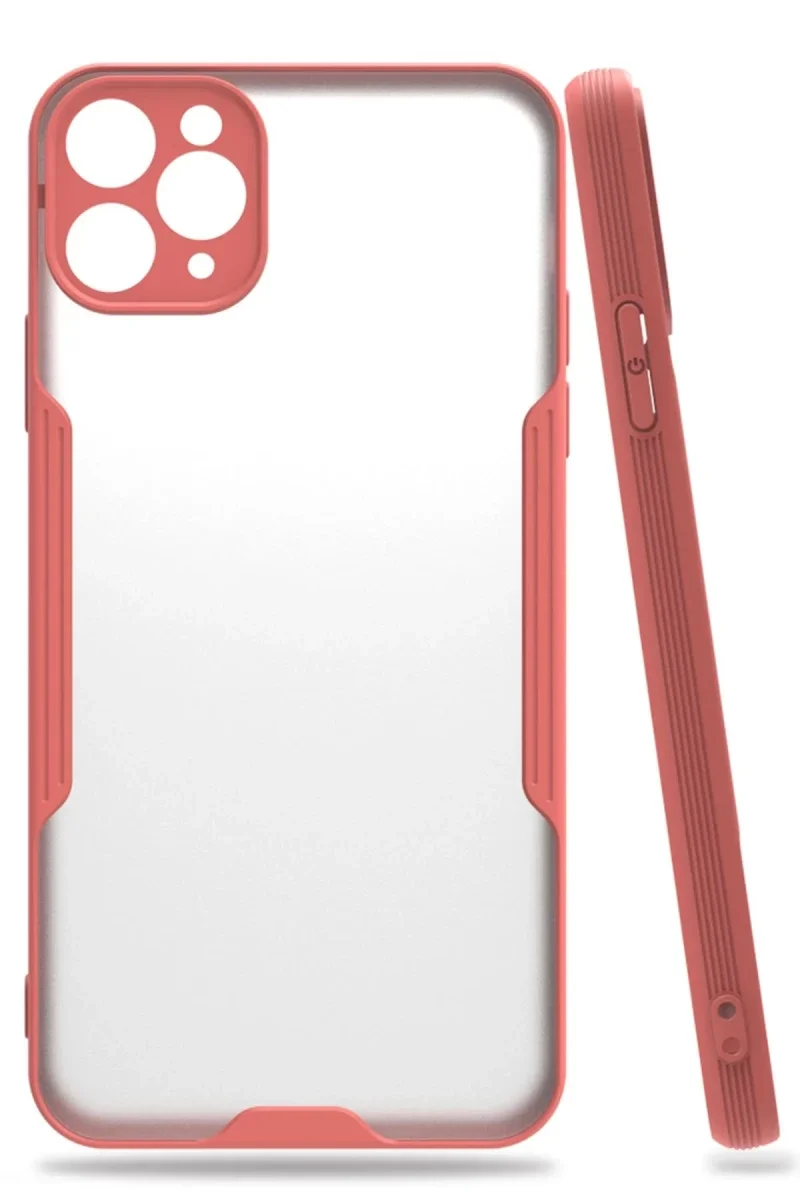 Apple iPhone 11 Pro Max Kılıf Platin Silikon - Pembe Apple iPhone 11 Pro Max Kılıf Platin Silikon - Pembe