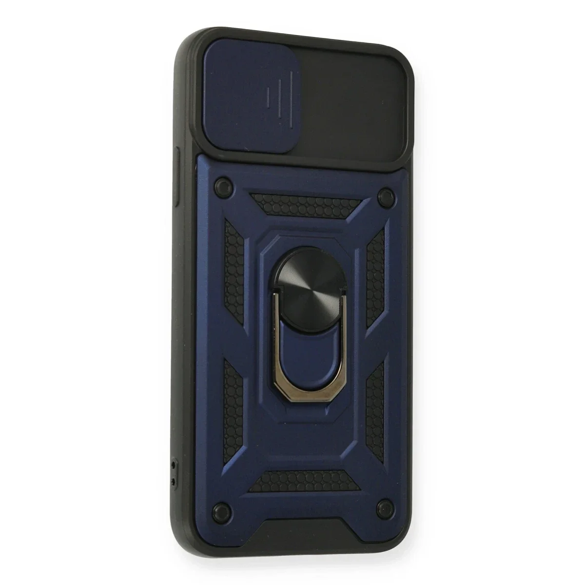 Apple iPhone 11 Pro Max Kılıf Pars Lens Yüzüklü Silikon - Lacivert - Görsel 2