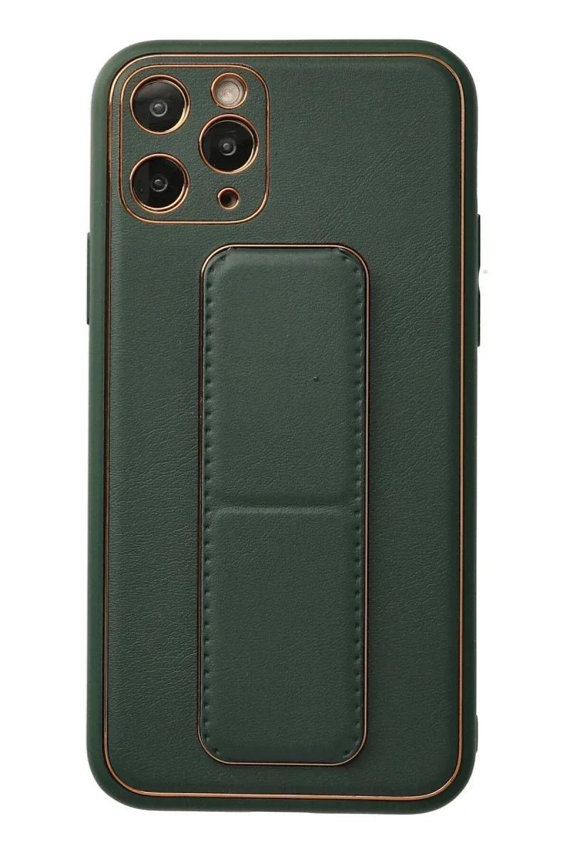 Apple iPhone 11 Pro Kılıf Coco Deri Standlı Kapak - Yeşil Apple iPhone 11 Pro Kılıf Coco Deri Standlı Kapak - Yeşil
