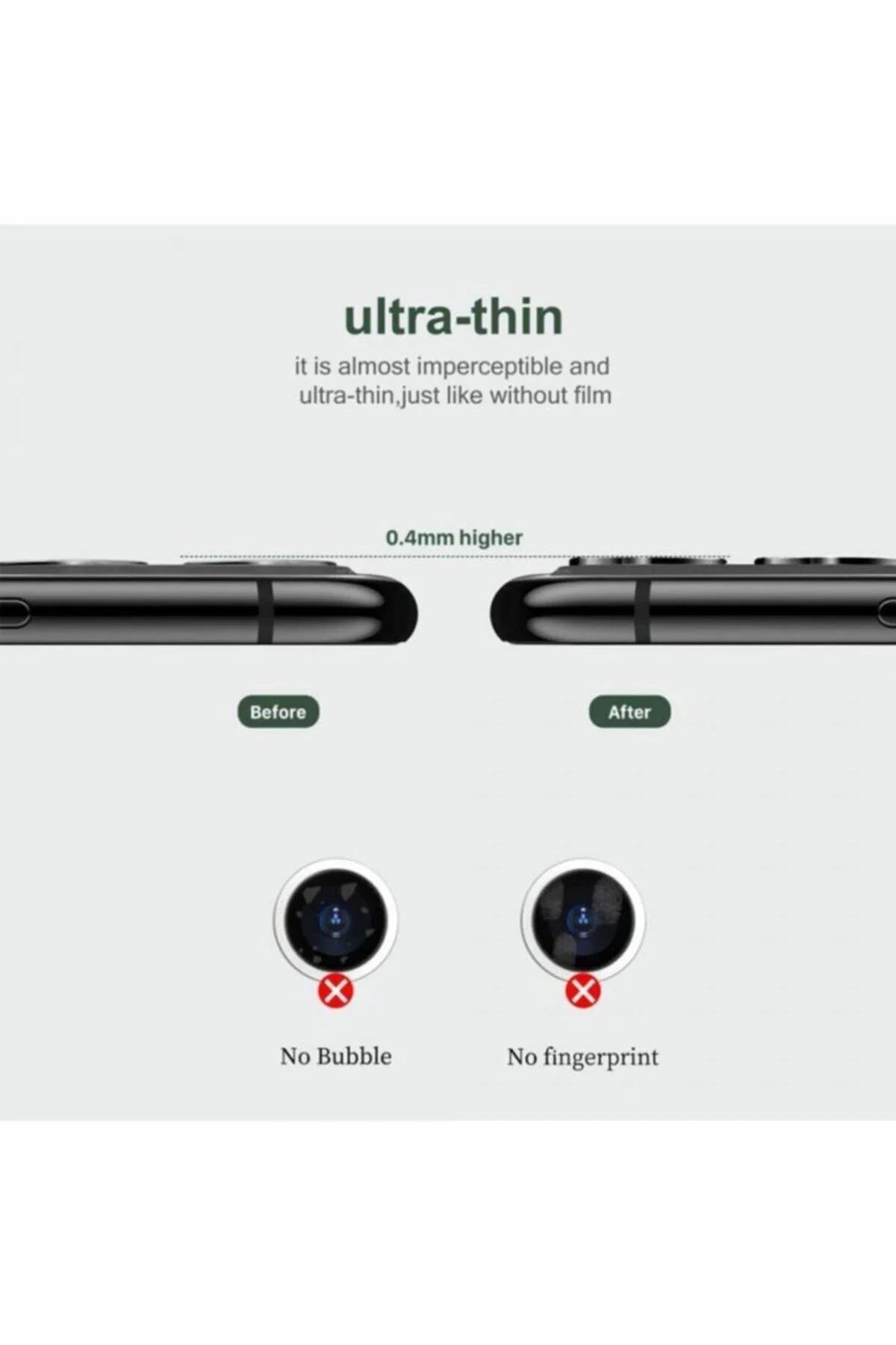 Apple iPhone 11 Pro Metal Çerçeveli Kamera Koruma Lensi Gümüş