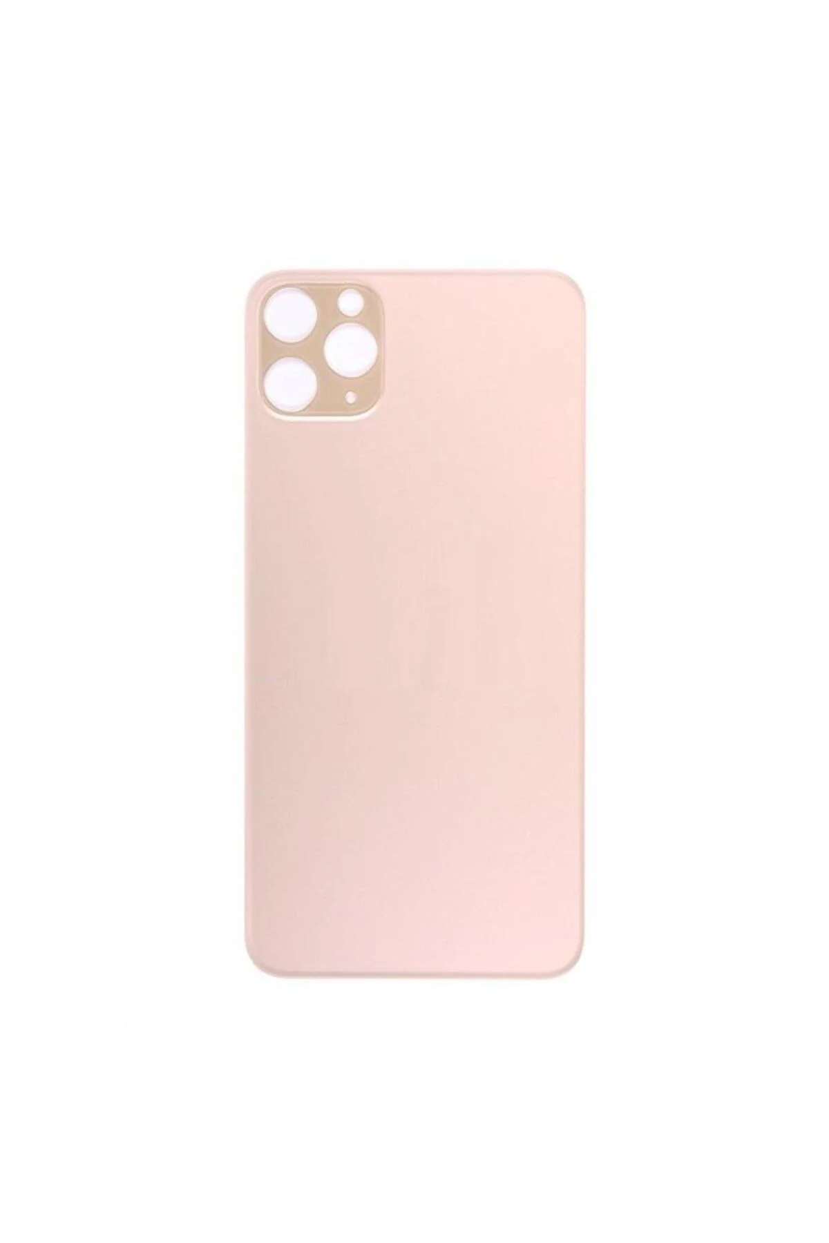 Apple iPhone 11 Pro Uyumlu, Logolu, Arka Pil Batarya Kapağı - LAZER KESİM - LENS HARİÇ Gold