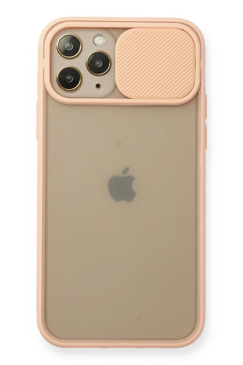 Apple iPhone 11 Pro Kılıf Palm Buzlu Kamera Sürgülü Silikon - Pembe Apple iPhone 11 Pro Kılıf Palm Buzlu Kamera Sürgülü Silikon - Pembe