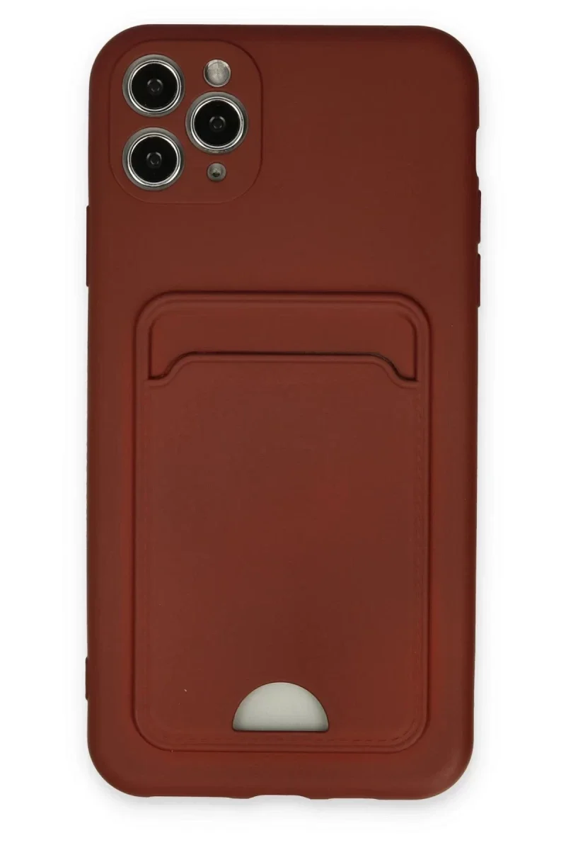 Apple iPhone 11 Pro Max Kılıf Kelvin Kartvizitli Silikon - Bordo Apple iPhone 11 Pro Max Kılıf Kelvin Kartvizitli Silikon - Bordo