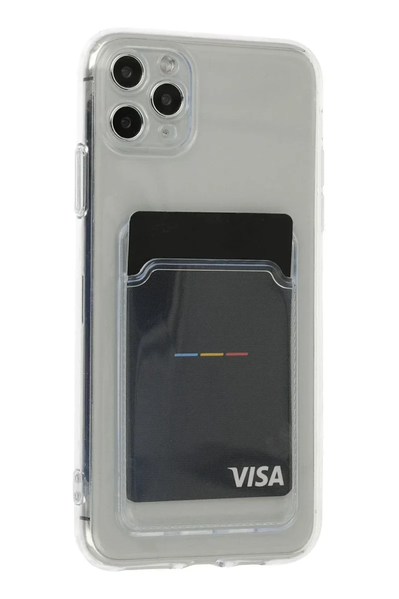 Apple iPhone 11 Pro Max Kılıf Kart Şeffaf Silikon - Şeffaf Apple iPhone 11 Pro Max Kılıf Kart Şeffaf Silikon - Şeffaf
