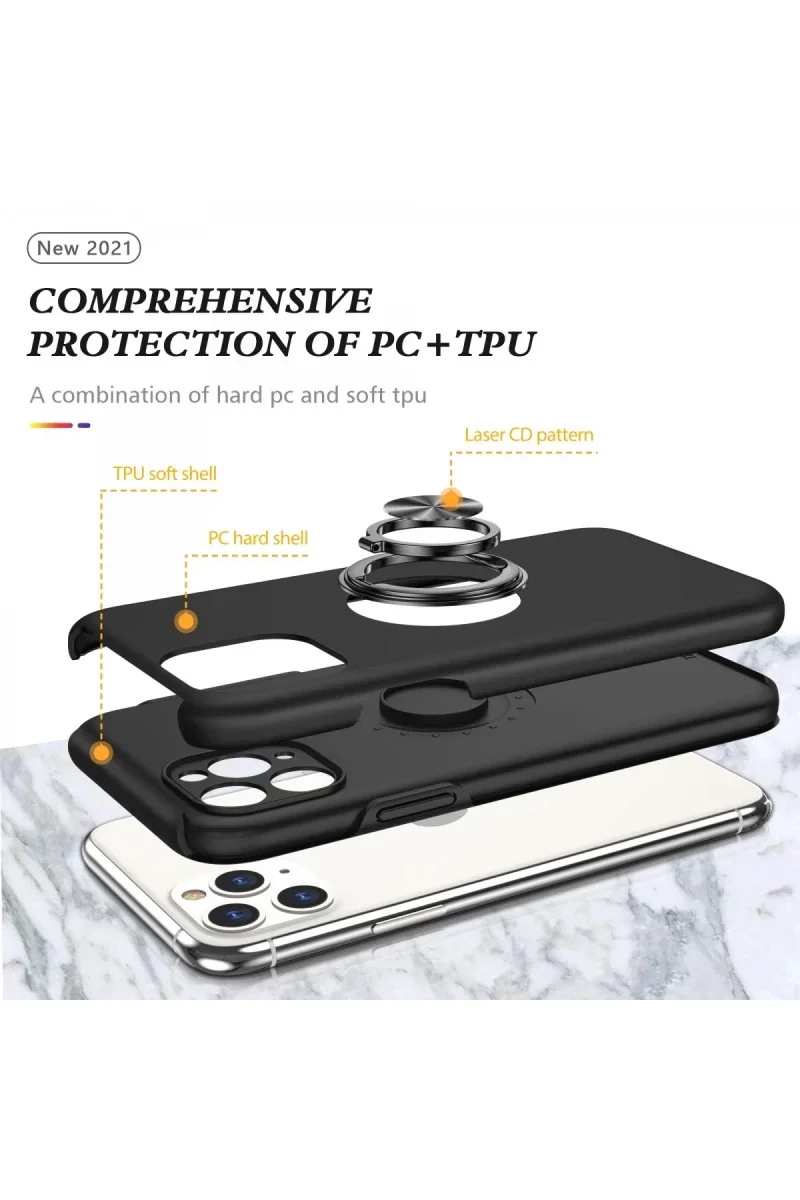 Apple iPhone 11 Pro Max Kılıf Elit Yüzüklü Kapak - Siyah Fiyatı, Yorumları ve Özellikleri