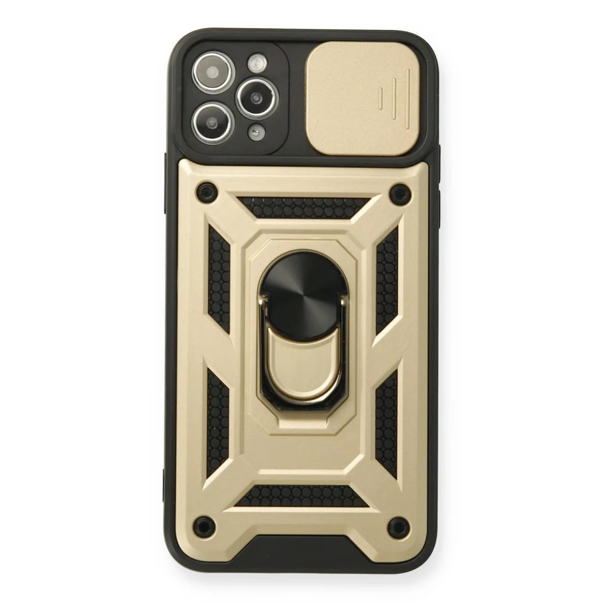 Apple İphone 11 Pro Kılıf Pars Lens Yüzüklü Silikon - Gold Apple İphone 11 Pro Kılıf Pars Lens Yüzüklü Silikon - Gold