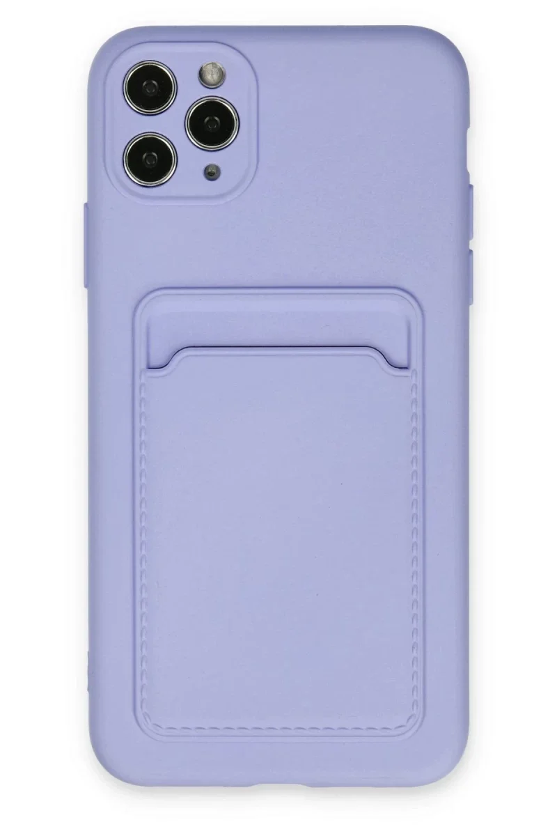 Apple iPhone 11 Pro Max Kılıf Kelvin Kartvizitli Silikon - Lila Apple iPhone 11 Pro Max Kılıf Kelvin Kartvizitli Silikon - Lila