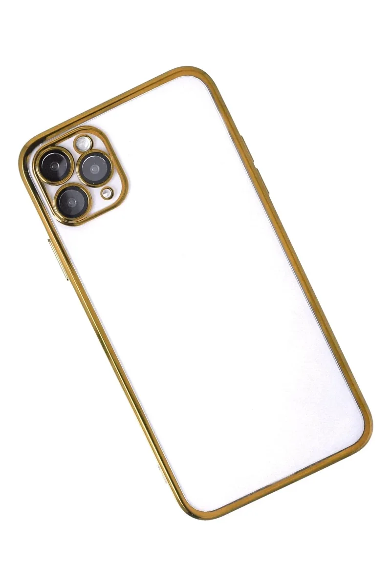 Apple iPhone 11 Pro Max Kılıf Razer Lensli Silikon - Gold Apple iPhone 11 Pro Max Kılıf Razer Lensli Silikon - Gold