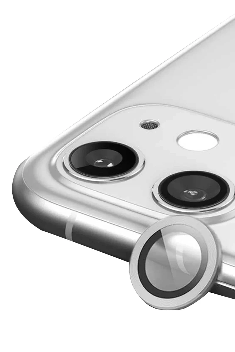 Apple iPhone 11 Raze Metal Kamera Lens - Gümüş