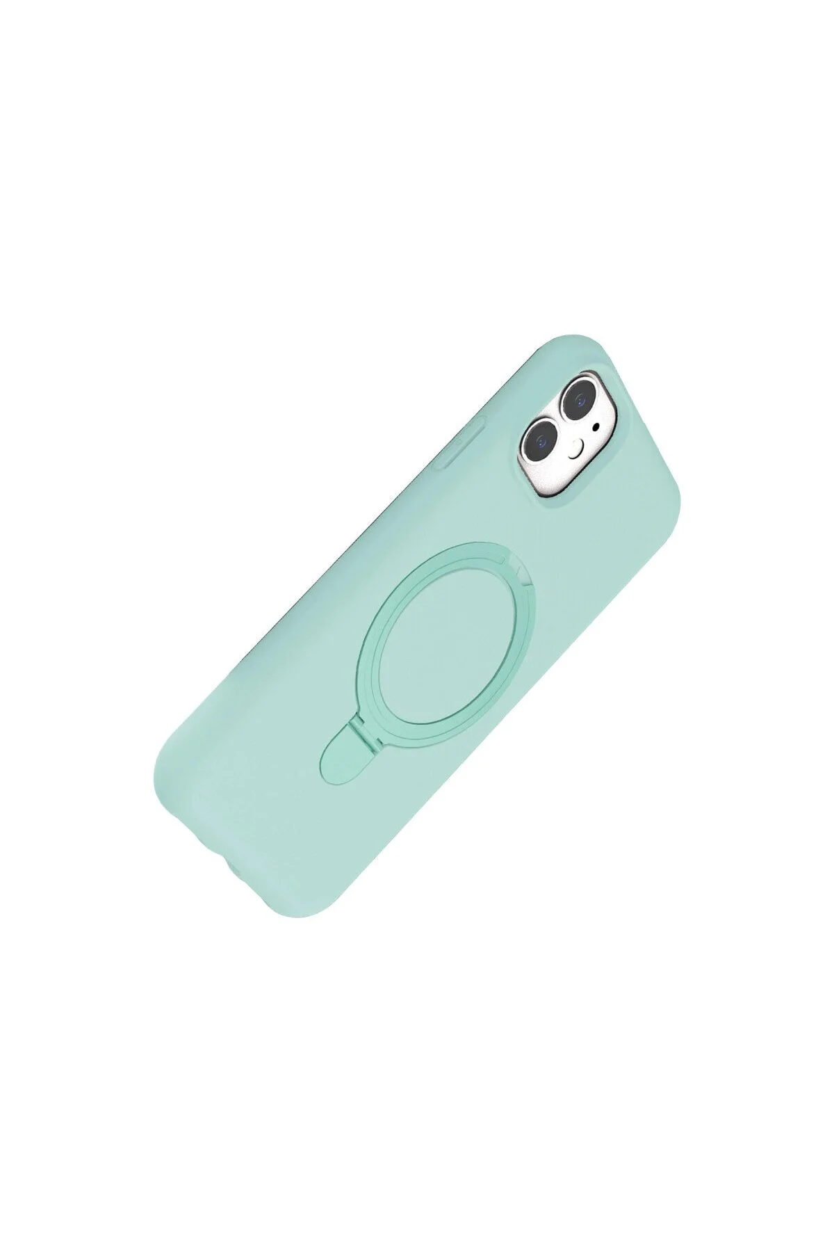 Apple İphone 11 Regal Magsafe Standlı Kapak - Su Yeşili Apple İphone 11 Regal Magsafe Standlı Kapak - Su Yeşili