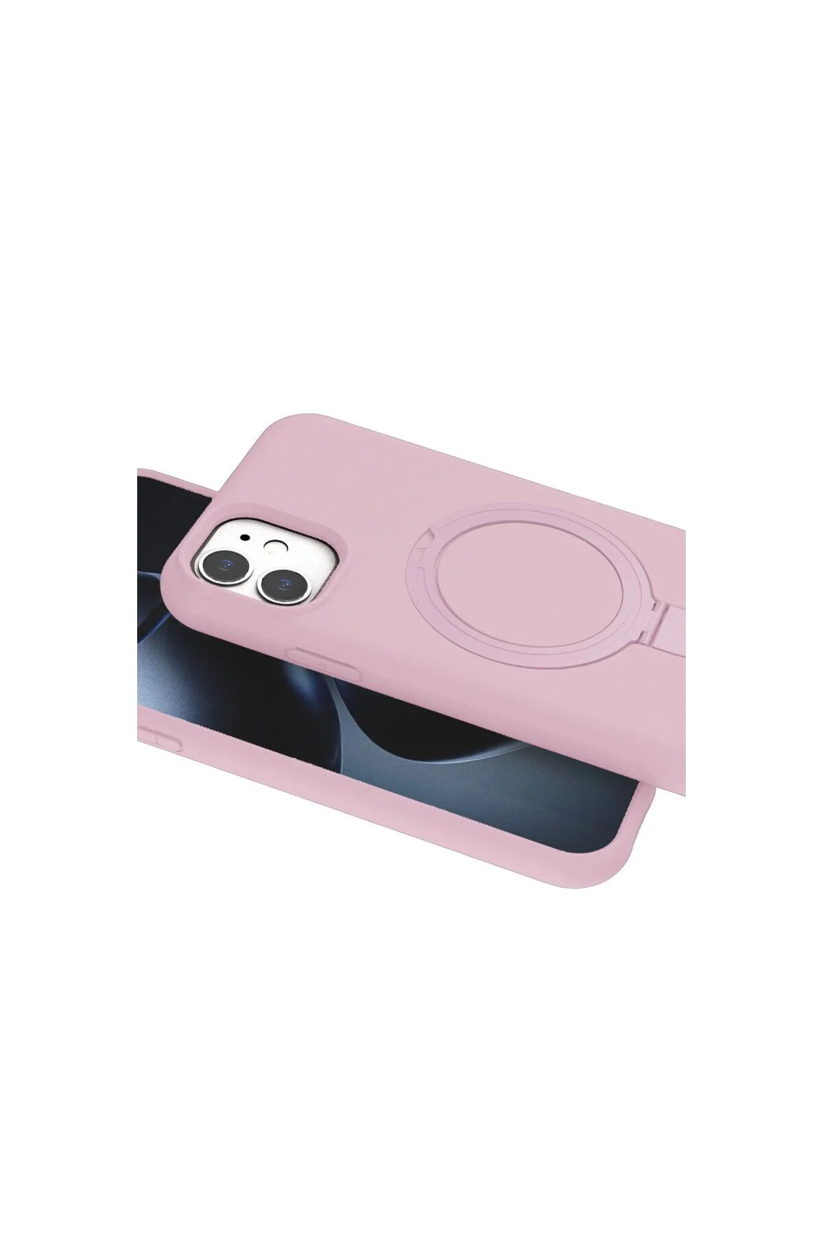 Apple İphone 11 Regal Magsafe Standlı Kapak - Açık Pembe Apple İphone 11 Regal Magsafe Standlı Kapak - Açık Pembe