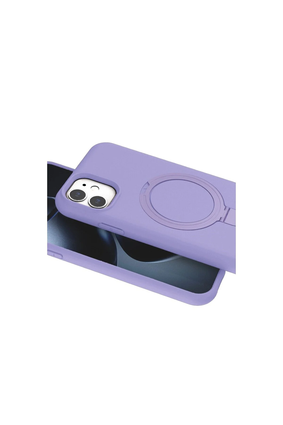 Apple İphone 11 Regal Magsafe Standlı Kapak - Lila