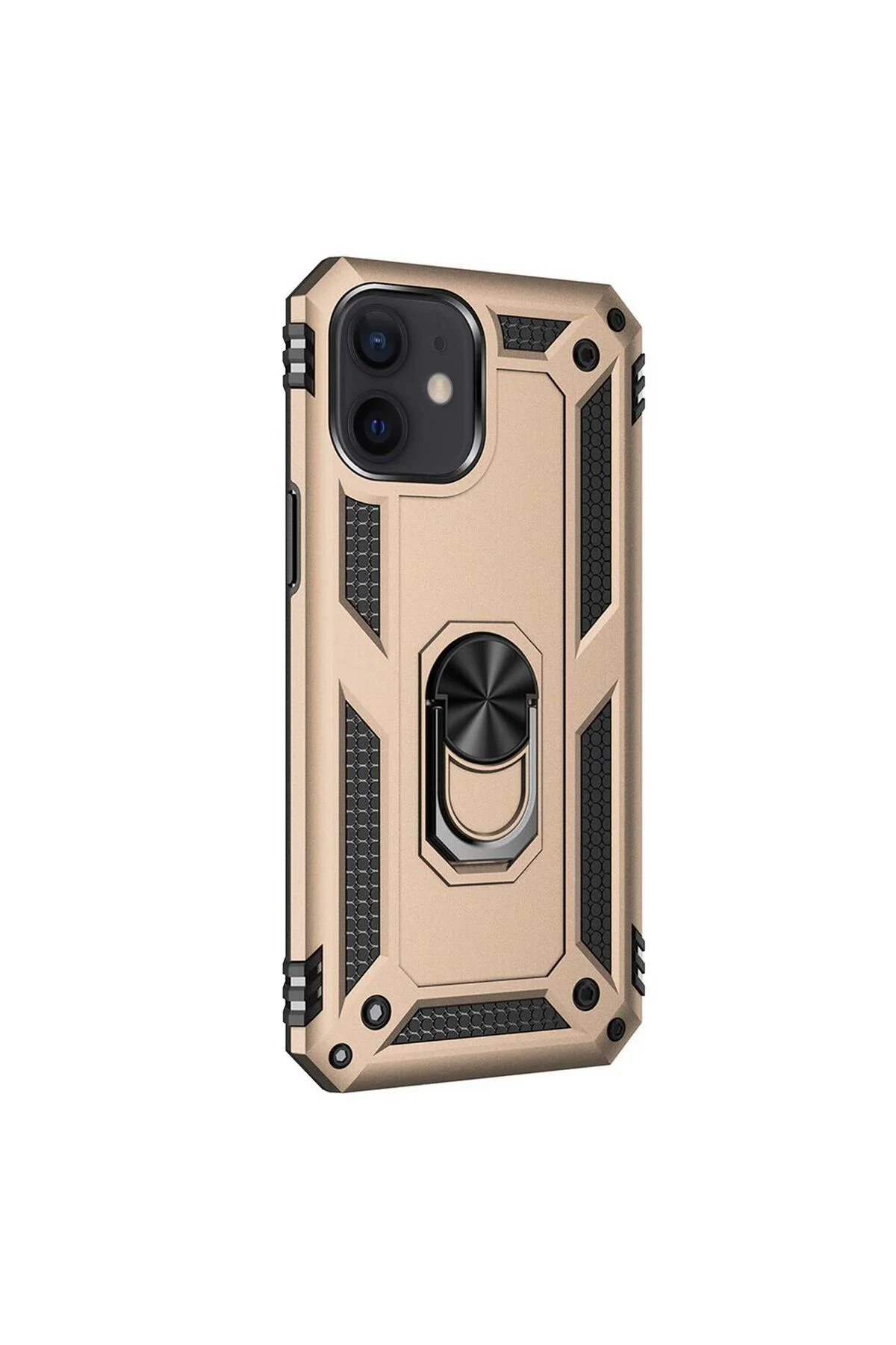 Apple iPhone 12 6.1 '' Yüzüklü Tank Kılıf Lacivert