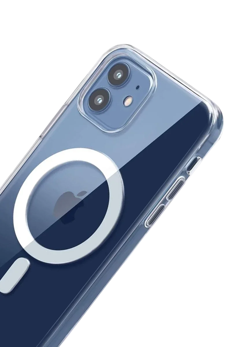 Apple iPhone 12 Combo Sert Şeffaf Magsafe Kapak - Şeffaf