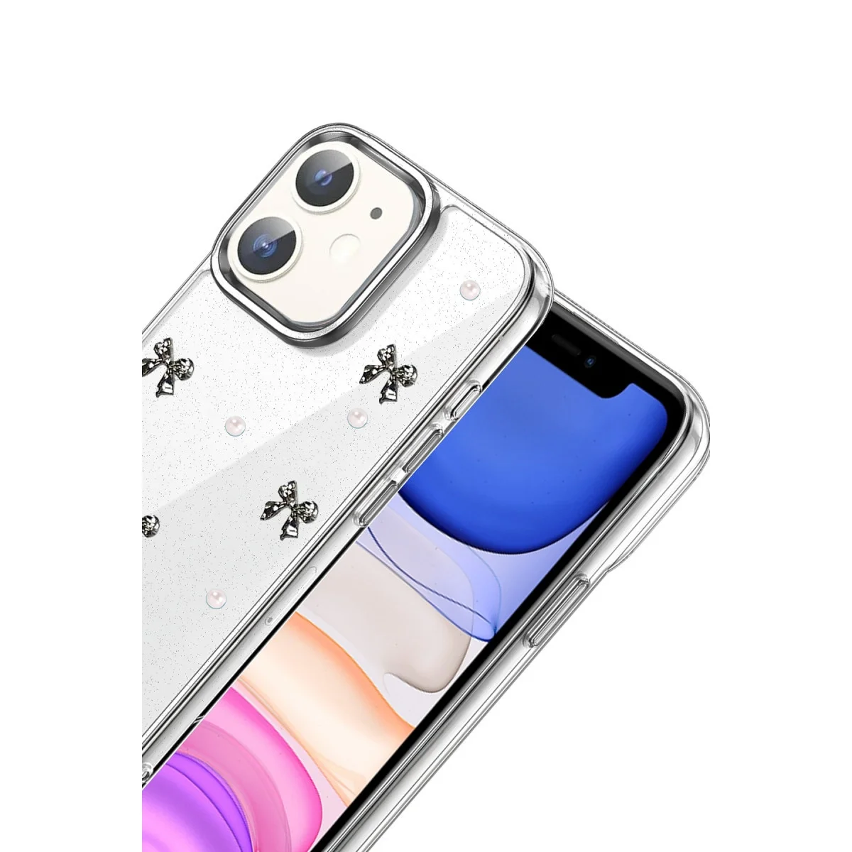 Apple İphone 12 Fiyonk Desenli Kapak - Desen 8 Apple İphone 12 Fiyonk Desenli Kapak - Desen 8