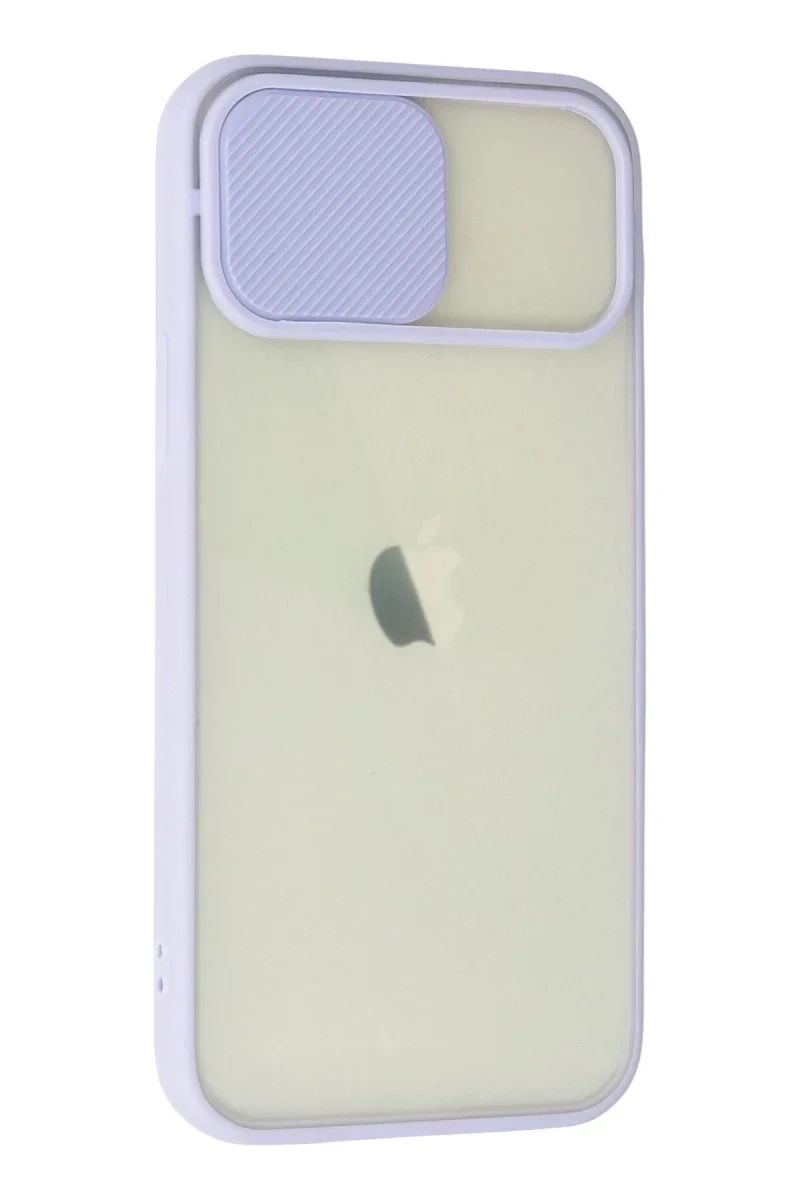 Apple iPhone 12 Kılıf Palm Buzlu Kamera Sürgülü Silikon - Lila Apple iPhone 12 Kılıf Palm Buzlu Kamera Sürgülü Silikon - Lila
