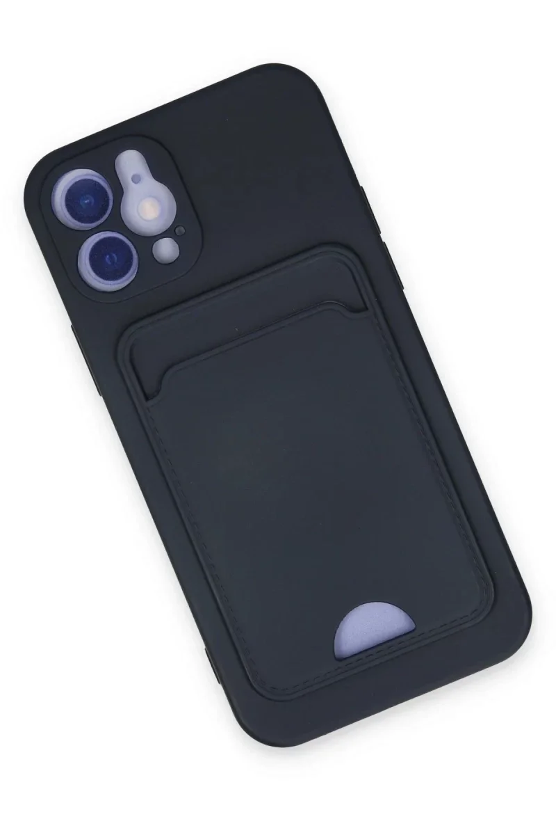 Apple iPhone 12 Kılıf Kelvin Kartvizitli Silikon - Lacivert Apple iPhone 12 Kılıf Kelvin Kartvizitli Silikon - Lacivert