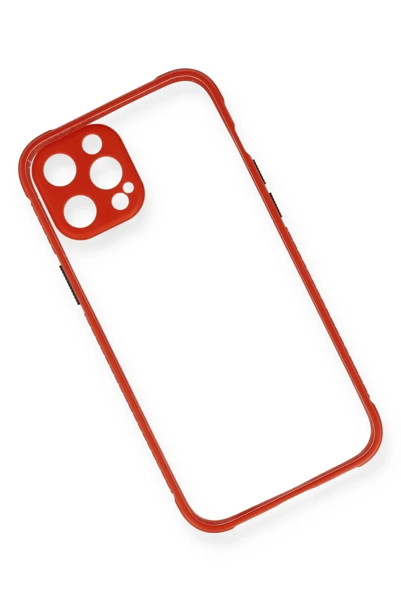 Apple iPhone 12 Kılıf Miami Şeffaf Silikon - Kırmızı Fiyatı, Yorumları ve Özellikleri
