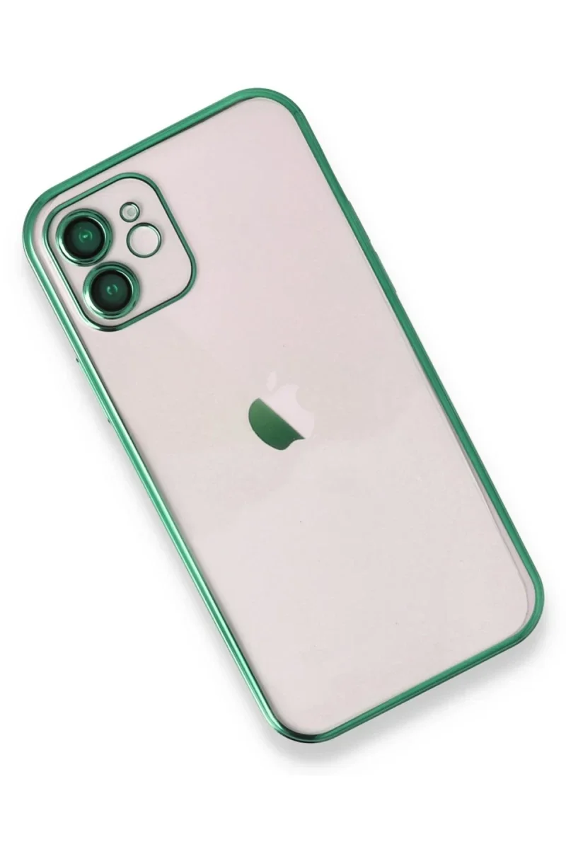 Apple iPhone 12 Kılıf Razer Lensli Silikon - Yeşil