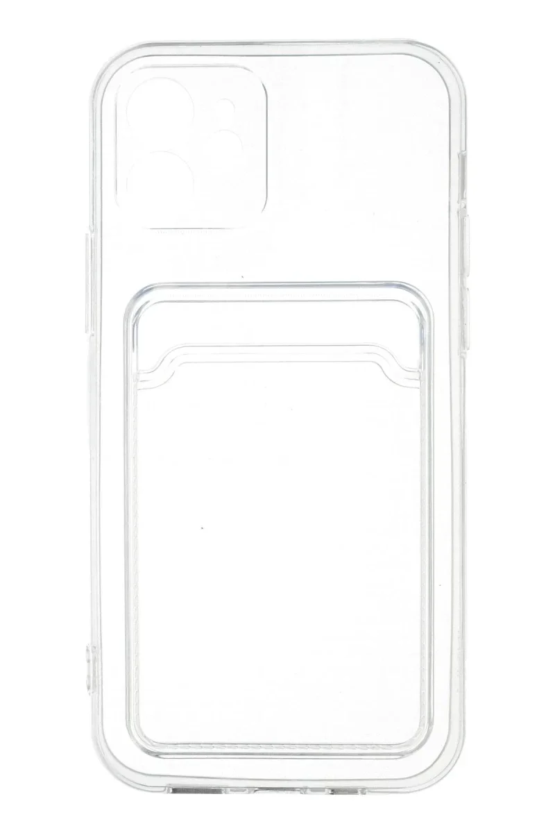 Apple iPhone 12 Kılıf Kart Şeffaf Silikon - Şeffaf Apple iPhone 12 Kılıf Kart Şeffaf Silikon - Şeffaf