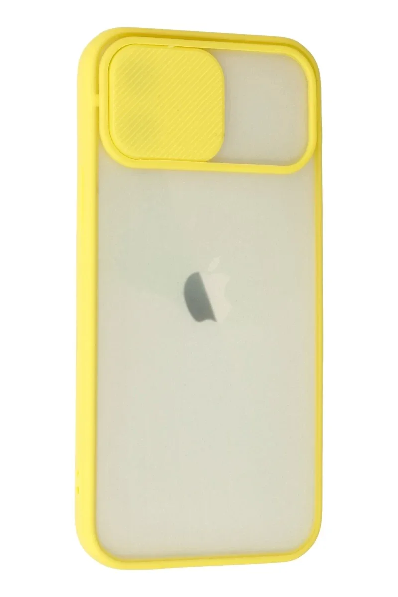Apple iPhone 12 Kılıf Palm Buzlu Kamera Sürgülü Silikon - Sarı Fiyatı, Yorumları ve Özellikleri