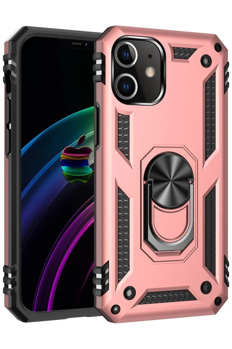 Apple iPhone 12 Kılıf Sofya Yüzüklü Silikon Kapak - Rose Fiyatı, Yorumları ve Özellikleri