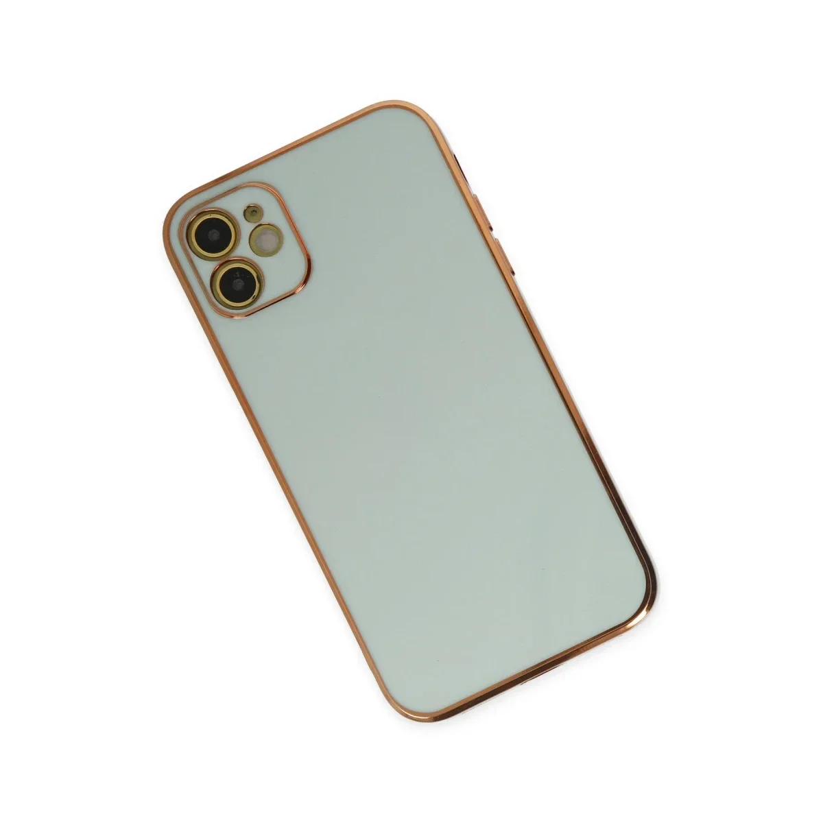Apple iPhone 12 Kılıf Volet Silikon - Açık Yeşil Apple iPhone 12 Kılıf Volet Silikon - Açık Yeşil - Görsel 3