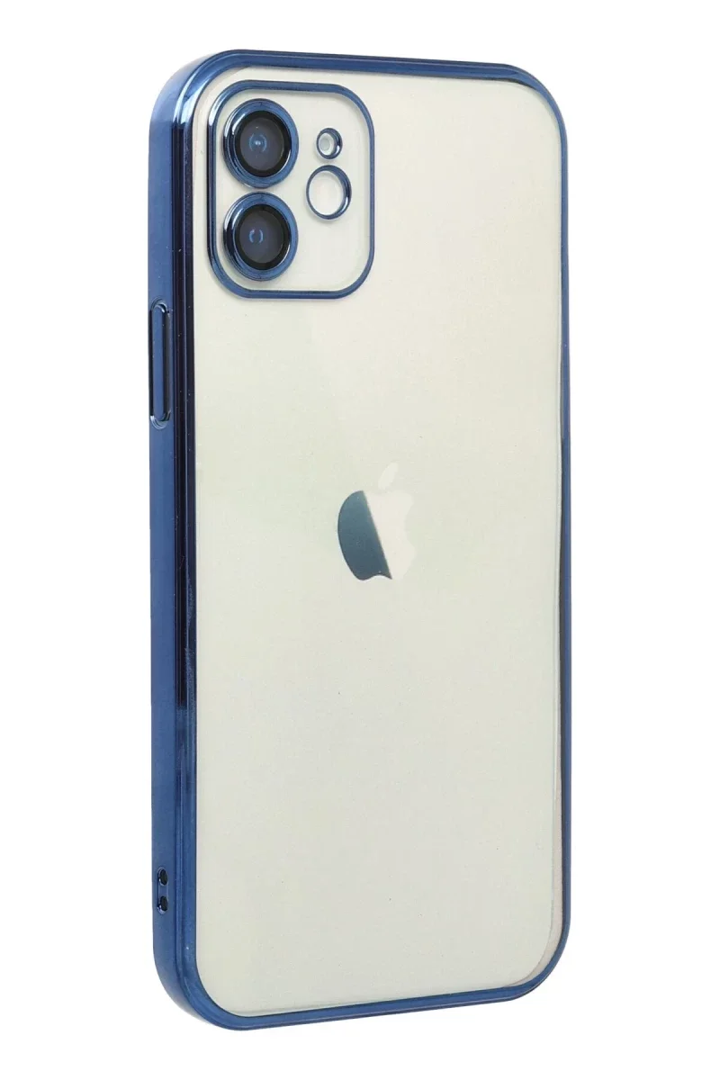 Apple iPhone 12 Kılıf Razer Lensli Silikon - Lacivert