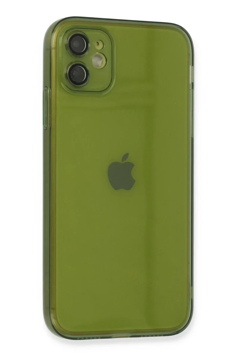 Apple iPhone 12 Kılıf Fly Lens Silikon - Yeşil