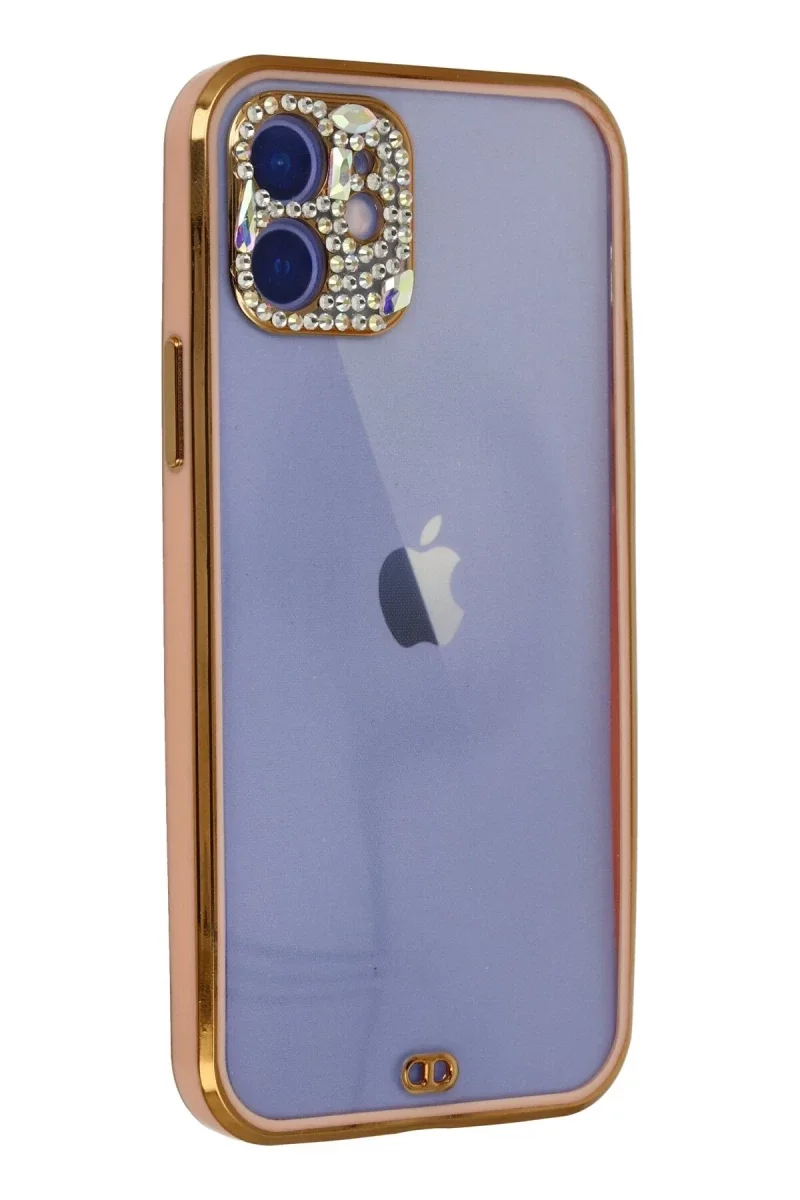 Apple iPhone 12 Kılıf Liva Taşlı Silikon - Pembe Fiyatı, Yorumları ve Özellikleri