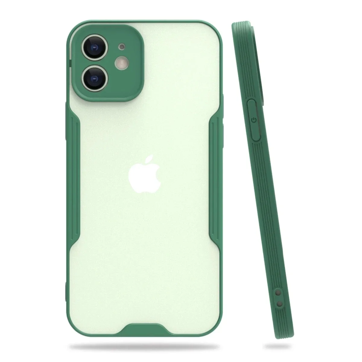 Apple iPhone 12 Kılıf Platin Silikon - Yeşil