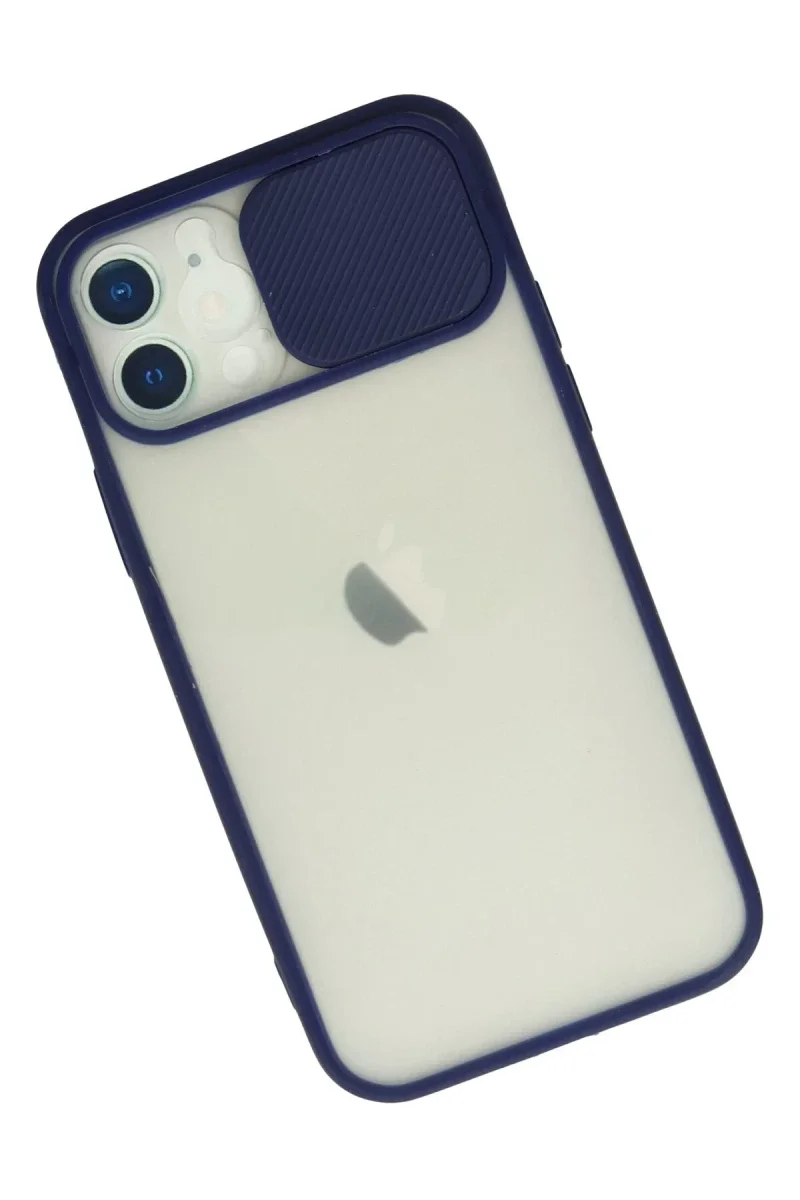Apple iPhone 12 Kılıf Palm Buzlu Kamera Sürgülü Silikon - Lacivert Fiyatı, Yorumları ve Özellikleri