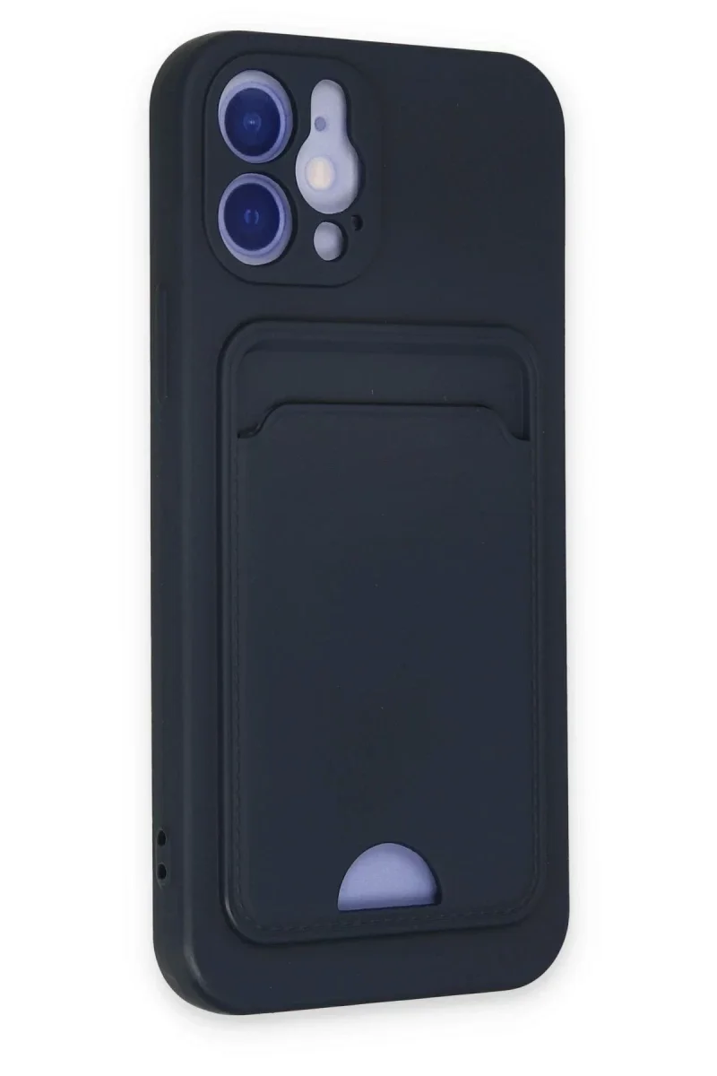 Apple iPhone 12 Kılıf Kelvin Kartvizitli Silikon - Lacivert Apple iPhone 12 Kılıf Kelvin Kartvizitli Silikon - Lacivert