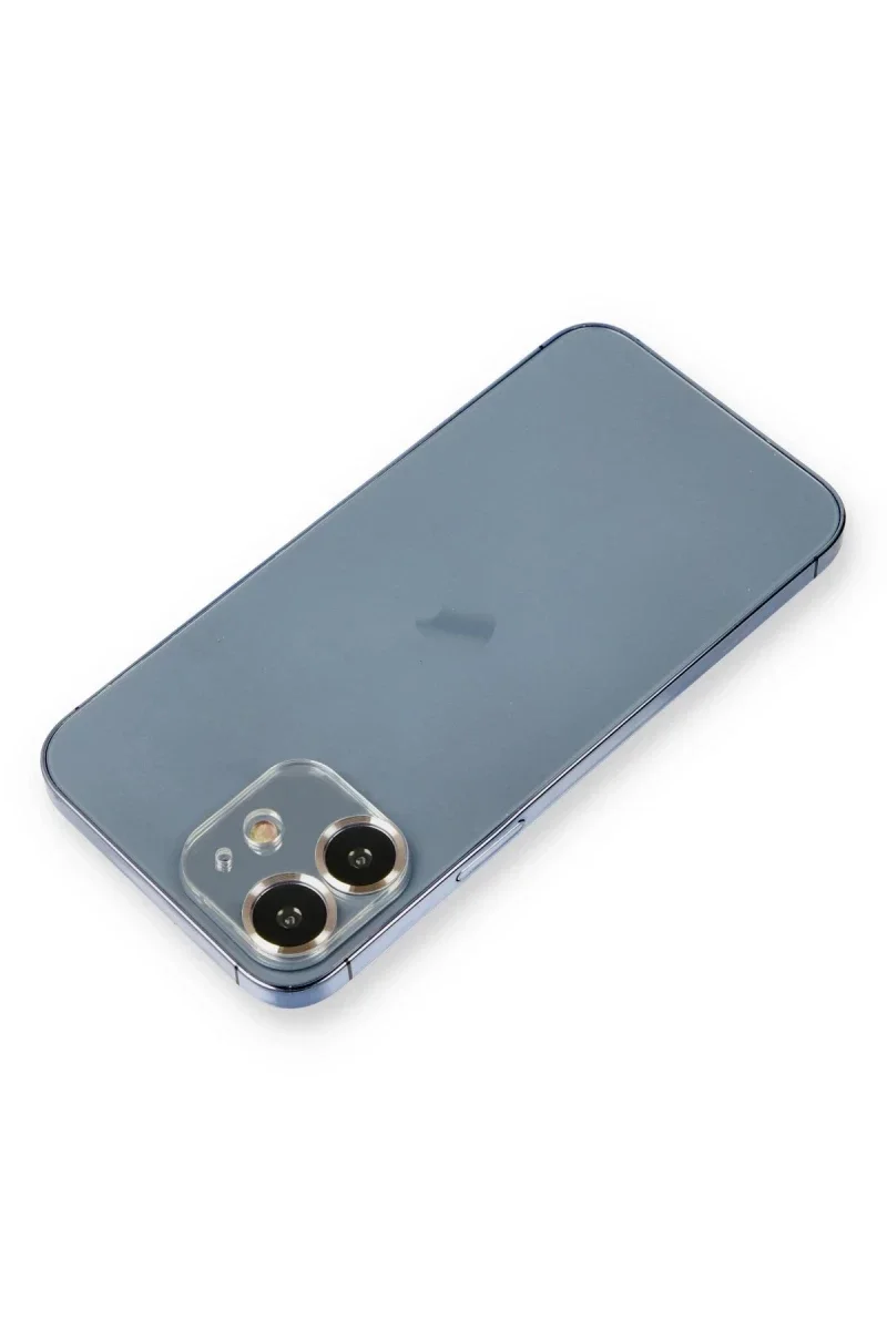 Apple iPhone 12 Metal Kamera Lens Koruma Cam - Gold Apple iPhone 12 Metal Kamera Lens Koruma Cam - Gold