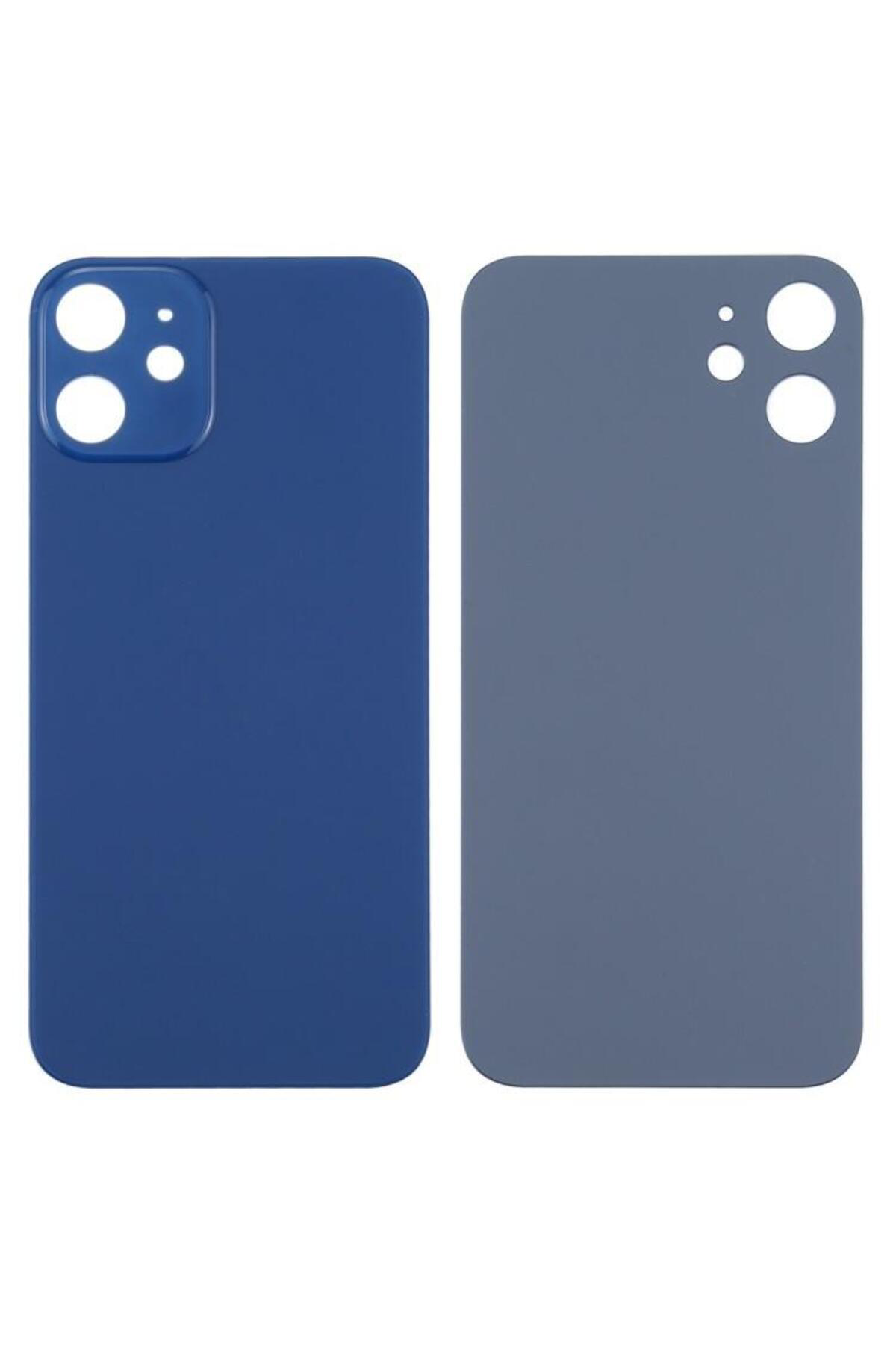 Apple iPhone 12 Mini Uyumlu Logolu Arka Pil Batarya Kapağı - LENS