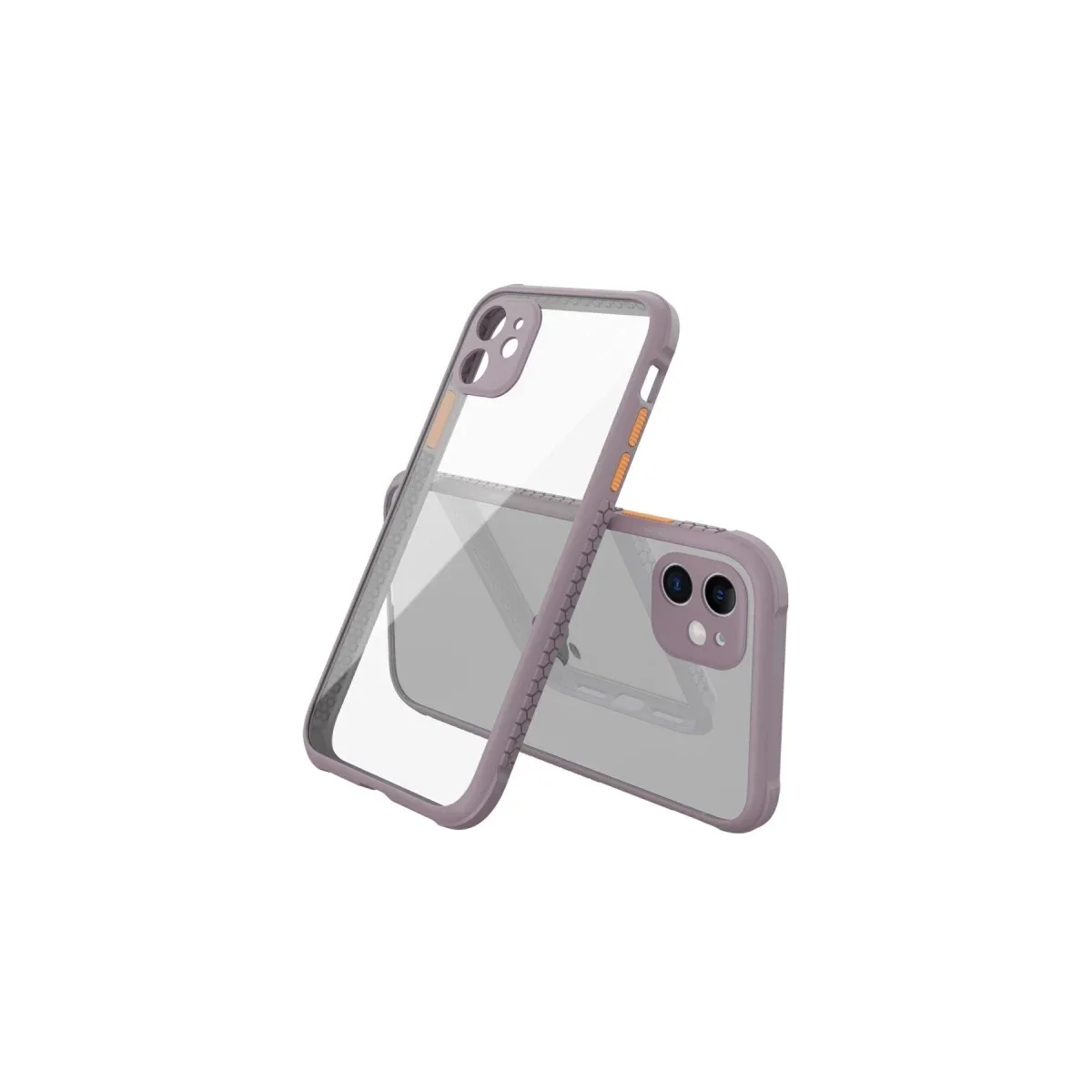 Apple iPhone 12 Mini Kılıf Miami Şeffaf Silikon - Açık Mor Apple iPhone 12 Mini Kılıf Miami Şeffaf Silikon - Açık Mor