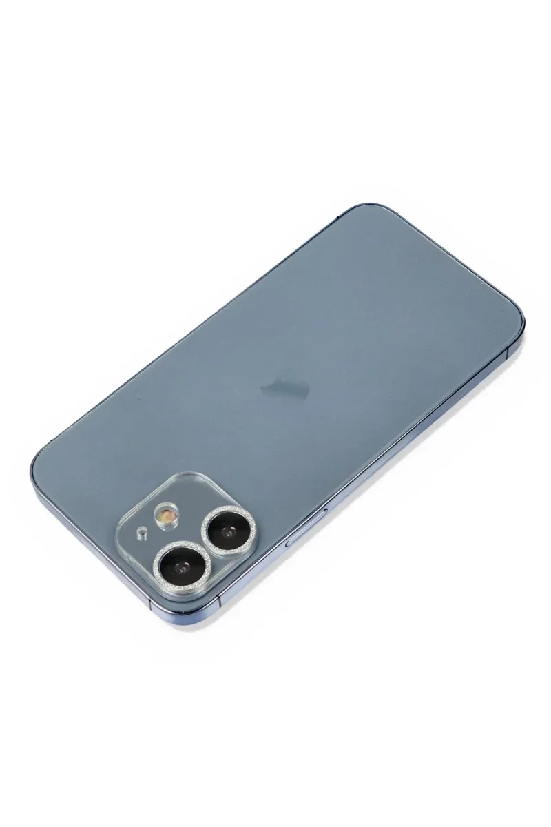 Apple iPhone 12 Mini Shine Kamera Lens Koruma Cam - Gümüş Apple iPhone 12 Mini Shine Kamera Lens Koruma Cam - Gümüş