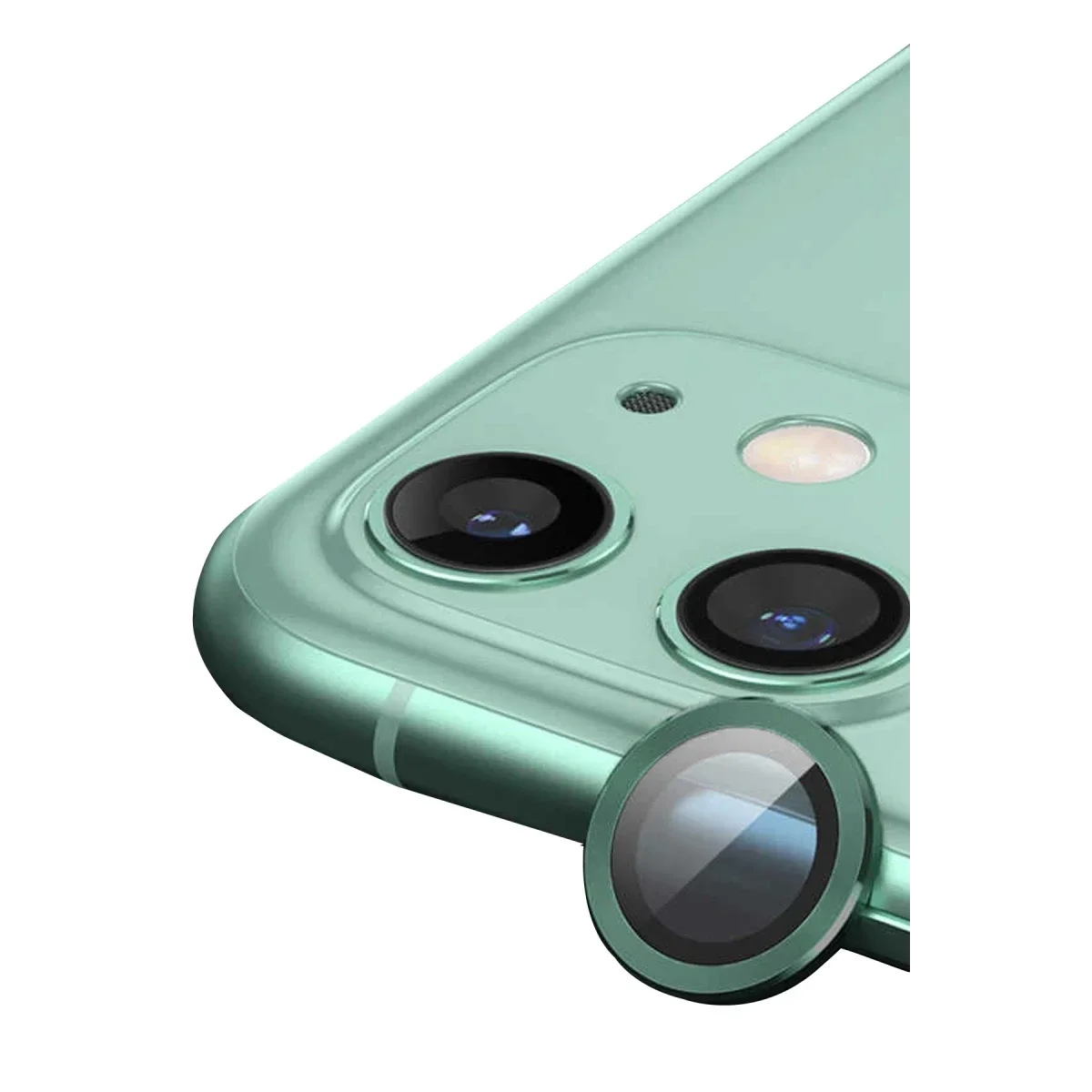 Apple iPhone 12 Mini Raze Metal Kamera Lens - Yeşil Apple iPhone 12 Mini Raze Metal Kamera Lens - Yeşil