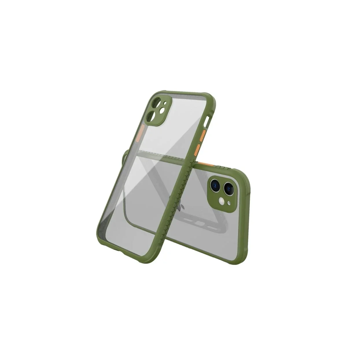 Apple iPhone 12 Mini Kılıf Miami Şeffaf Silikon - Koyu Yeşil Apple iPhone 12 Mini Kılıf Miami Şeffaf Silikon - Koyu Yeşil