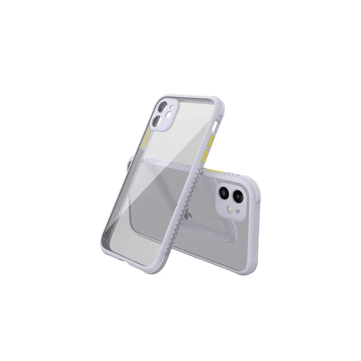 Apple iPhone 12 Mini Kılıf Miami Şeffaf Silikon - Lila