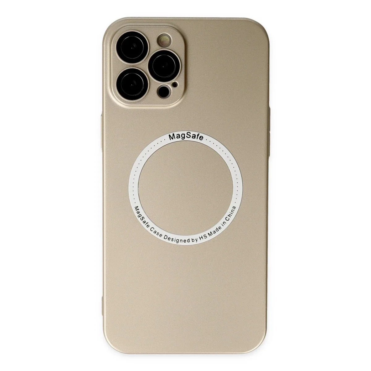 Apple iPhone 12 Pro Kılıf Jack Magneticsafe Lens Silikon - Gold Apple iPhone 12 Pro Kılıf Jack Magneticsafe Lens Silikon - Gold